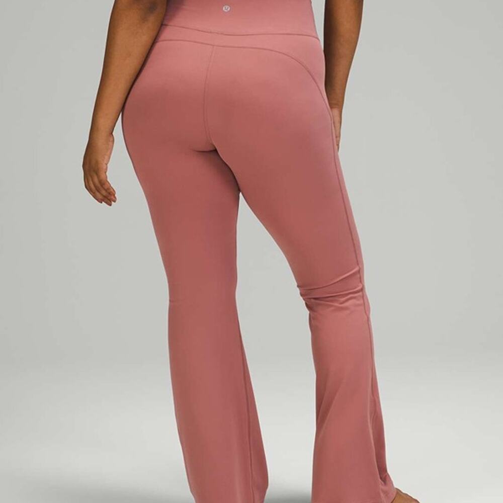 Lululemon Groove Super High Rise Flare Pant Spiced Chai Pink Nulu Yoga Size 4
